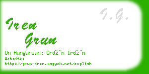 iren grun business card